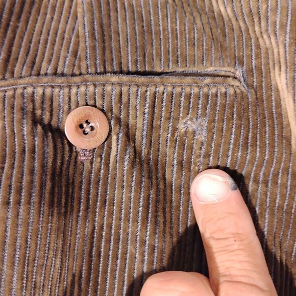 Brioni corduroy pants mens 40 brown dress designer cannes flat front italian - Picture 6 of 9